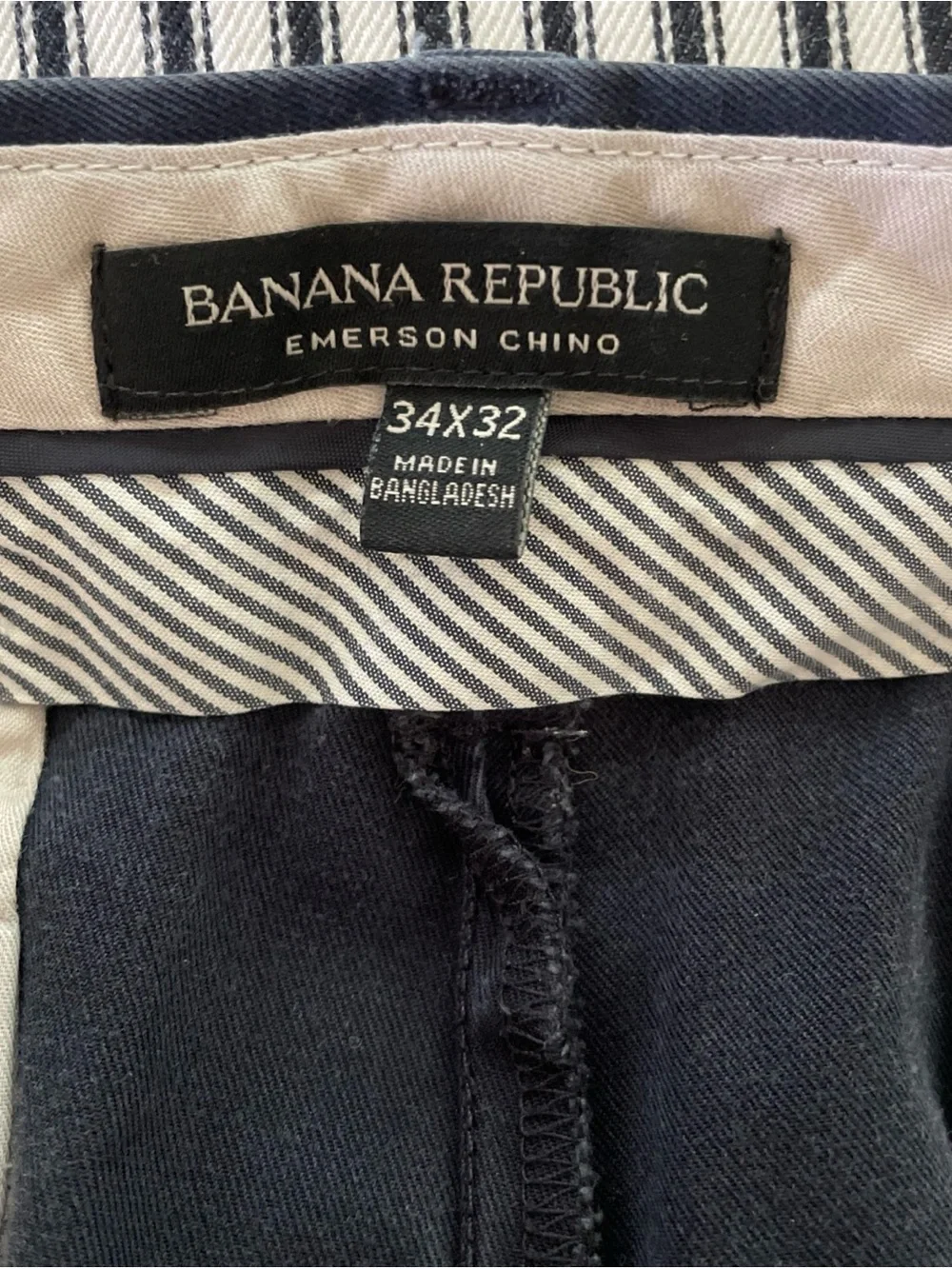 Banana Republic Dark Navy Emerson Chinos 34x30